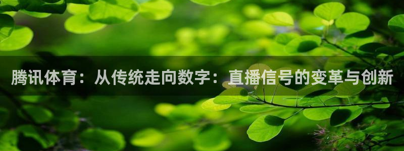 柠檬直播足球高清免费直播：腾讯体育：从传统走向数字：直播信号的变革与创新